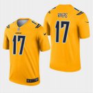 Men's Philip Rivers #17 Chargers Inverted Legend Player Jersey Gold