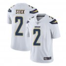 Men's Easton Stick #2 Chargers Limited Player Jersey White