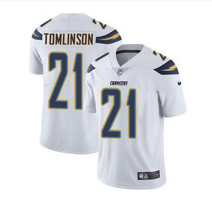 Men's LaDainian Tomlinson #21 Chargers Limited Player Jersey White