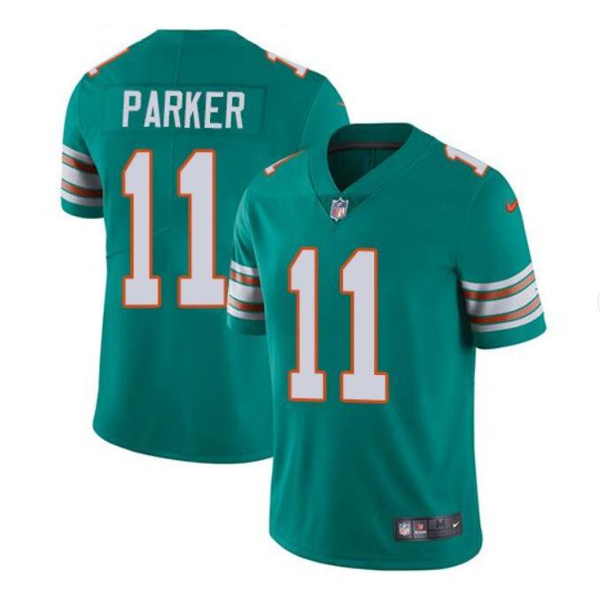 Men's DeVante Parker #11 Dolphins Color Rush Limited Player Jersey Aqua