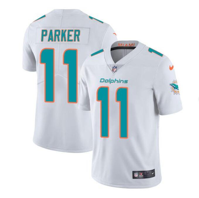 Men's DeVante Parker #11 Dolphins Limited Player Jersey White