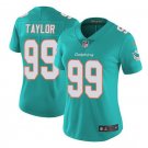 Women's Jason Taylor #99 Dolphins Limited Player Jersey Aqua