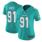 Women's Cameron Wake #91 Dolphins Limited Player Jersey Aqua