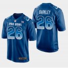 Men's Saquon Barkley #26 Giants NFC 2019 Pro Bowl Game Player Jersey Blue