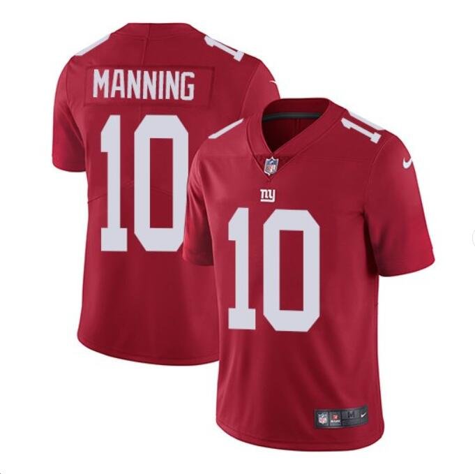 Men's Eli Manning #10 Giants Limited Player Jersey Red