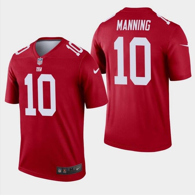 Men's Eli Manning #10 Giants Inverted Legend Player Jersey Red
