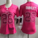 Women's Saquon Barkley #26 Giants Limited Player Jersey Pink