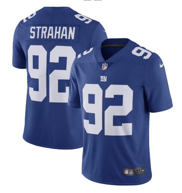 Men's Michael Strahan #92 Giants Limited Player Jersey Royal