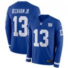 Men's Odell Beckham Jr #13 Giants Therma Long Sleeve Player Jersey Royal