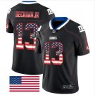 Men's Odell Beckham Jr #13 Giants Limited Player Jersey Black USA Flag