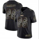 Men's Saquon Barkley #26 Giants Limited Player Jersey Black Gold Edition