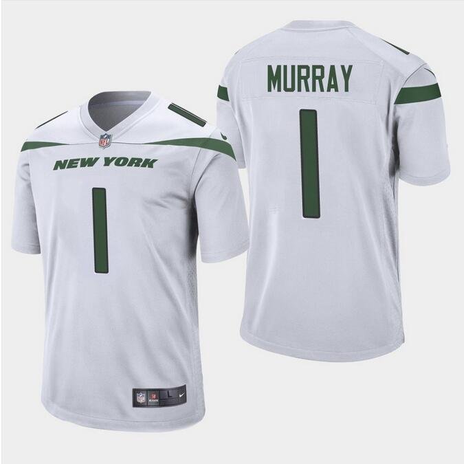 Men's Kyler Murray #1 Jets 2019 Draft First Round Pick Game Jersey White