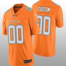 Custom Men's Dolphins Limited Jersey Orange
