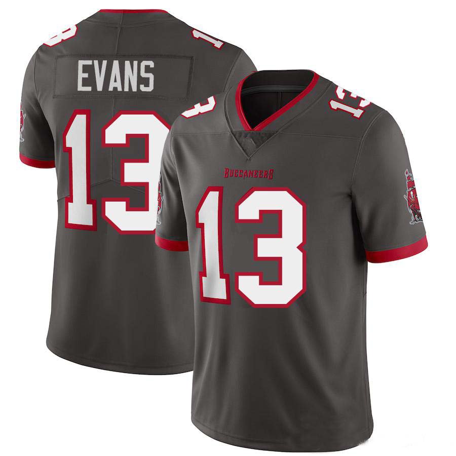 Size M Men's Mike Evans #13 Buccaneers Vapor Limited Jersey Pewter