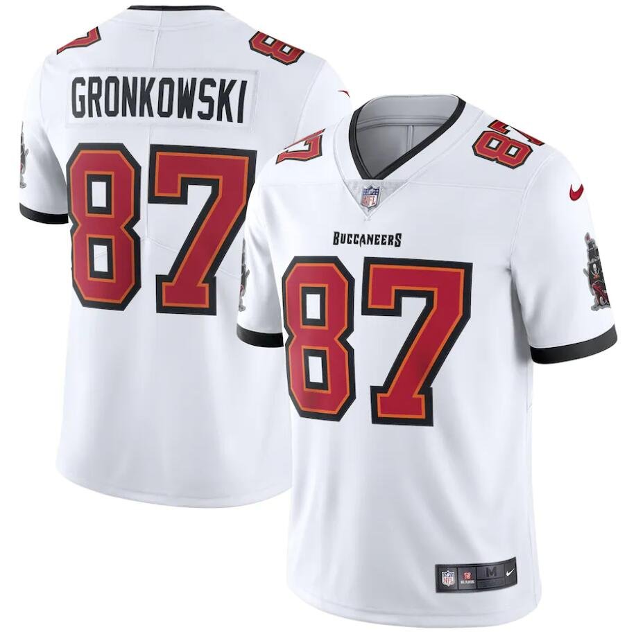 Men's Rob Gronkowski #87 Buccaneers Vapor Limited Jersey White