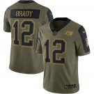 Men's Tom Brady #12 Tampa Bay Buccaneers 2021 Salute To Service Limited Player Jersey Olive