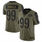 Men's Aaron Donald #99 Rams 2021 Salute To Service Limited Player Jersey Olive