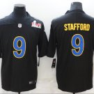 Men's Matthew Stafford #9 Rams Super Bowl LVI Limited Player Jersey Black