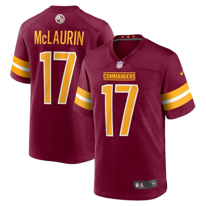 Men's Terry McLaurin #17 Washington Commanders Game Jersey Burgundy