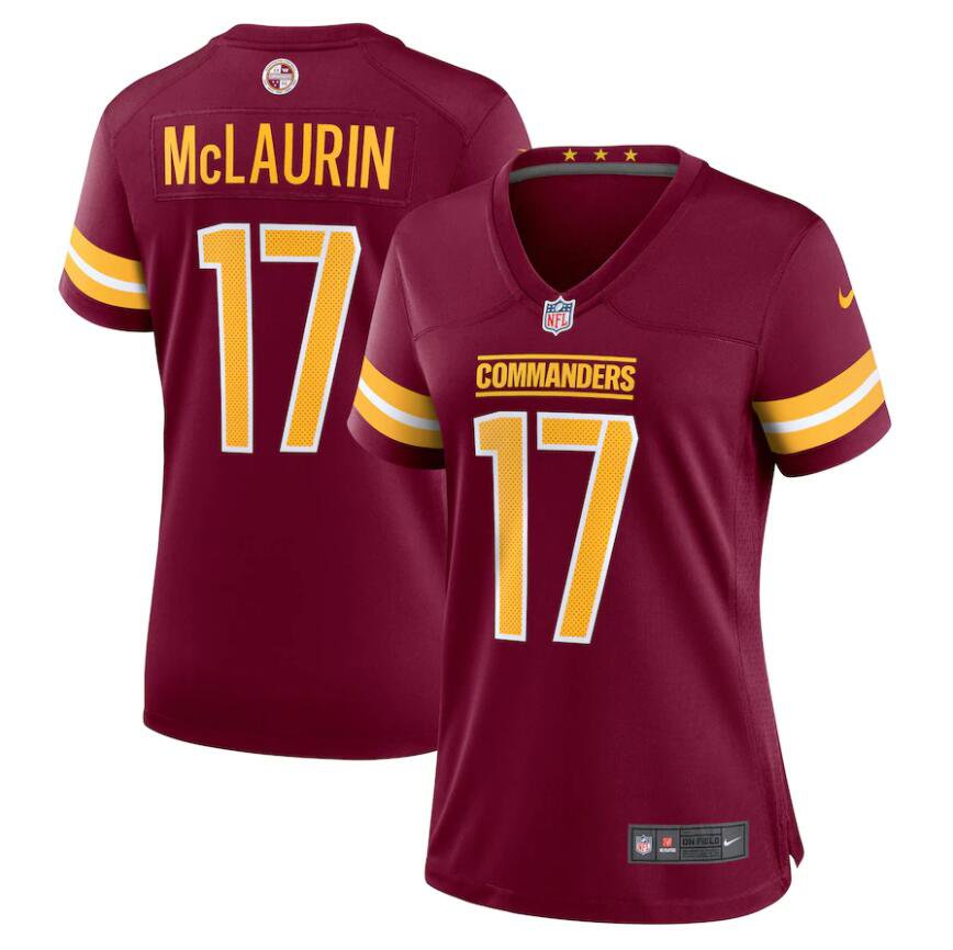 Women's Terry McLaurin #17 Washington Commanders Game Jersey - Burgundy