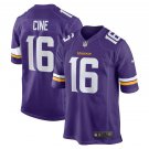 Men's Lewis Cine #16 Minnesota Vikings 2022 NFL Draft First Round Pick Game Jersey - Purple