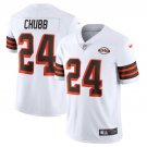 Men's Nick Chubb #24 Cleveland Browns 1946 Collection Alternate Vapor Limited Jersey - White