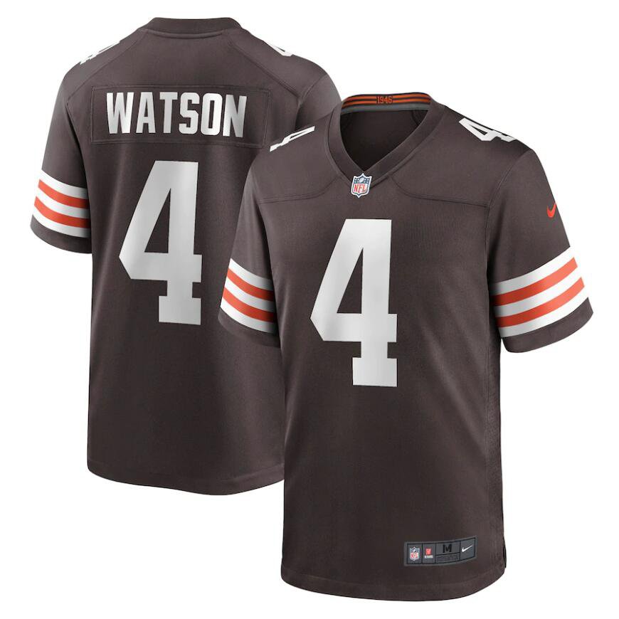 Men's Deshaun Watson #4 Cleveland Browns Game Player Jersey - Brown