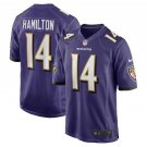 Men's Kyle Hamilton #14 Baltimore Ravens 2022 NFL Draft First Round Pick Game Jersey - Purple