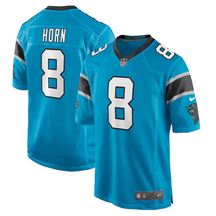 Men's Jaycee Horn #8 Carolina Panthers Player Game Jersey - Blue