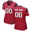 Custom Women's Houston Texans Game Jersey - Red