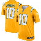 Men's Justin Herbert #10 Los Angeles Chargers Inverted Legend Jersey - Gold