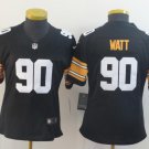 Women's T.J. Watt #90 Pittsburgh Steelers Limited Player Jersey Black