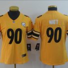 Women's T.J. Watt #90 Pittsburgh Steelers Limited Player Jersey Yellow