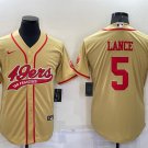 Men's Trey Lance #5 San Francisco 49ers Limited Jersey Gold
