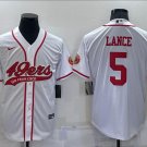 Men's Trey Lance #5 San Francisco 49ers Jointly Signed Limited Jersey White