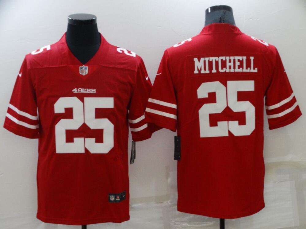 Men's Elijah Mitchell #25 San Francisco 49ers Limited Jersey Scarlet Christmas Gift
