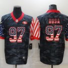 Men's Nick Bosa #97 San Francisco 49ers Limited Black Camo USA Flag Jersey Christmas Gift