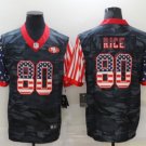 Men's Jerry Rice #80 San Francisco 49ers Limited Black Camo USA Flag Jersey Christmas Gift