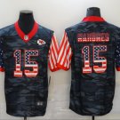 Men's Patrick Mahomes #15 Kansas City Chiefs Limited USA Flag Jersey - Black Camo