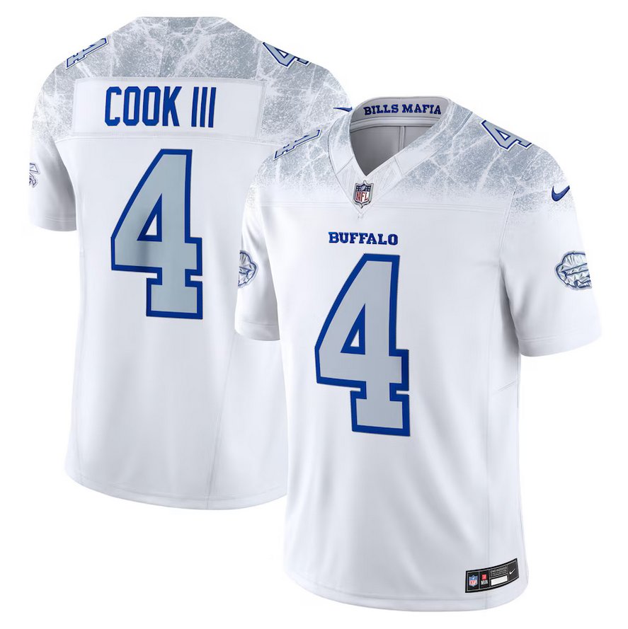 Men's James Cook III #4 Buffalo Bills 2025 Rivalries Collection Limited Jersey - White