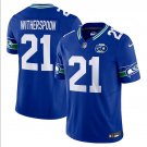 Men's Devon Witherspoon #21 Seattle Seahawks 50th Season Vapor Limited Jersey Royal