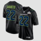 Men's Rashid Shaheed #22 Seattle Seahawks Super Bowl LX Patch Carbon Fashion Game Jersey Black