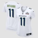Jaxon Smith-Njigba #11 Seattle Seahawks Women's Super Bowl LX Patch Tundra Fashion Game Jersey White
