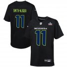 Jaxon Smith-Njigba #11 Seattle Seahawks Youth Super Bowl LX Patch Carbon Fashion Game Jersey Black