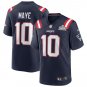 Drake Maye #10 New England Patriots Super Bowl LX Patch Game Jersey Navy