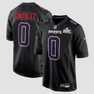 Christian Gonzalez #0 New England Patriots Super Bowl LX Patch Carbon Fashion Game Jersey Black