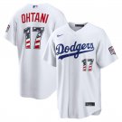 Shohei Ohtani Los Angeles Dodgers USA 250 Fourth of July Home Stadium Jersey White