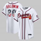 Drake Baldwin Atlanta Braves USA 250 Fourth of July Home Stadium Jersey White