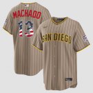 Manny Machado San Diego Padres USA 250 Fourth of July Alternate Stadium Jersey Sand
