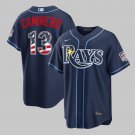 Junior Caminero Tampa Bay Rays USA 250 Fourth of July Road Stadium Jersey Navy